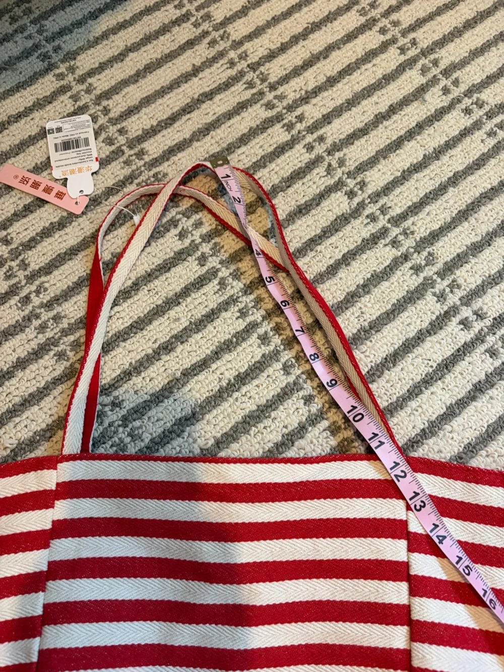 NWT Miffy Red and White Striped Tote Bag - Picture 7 of 7